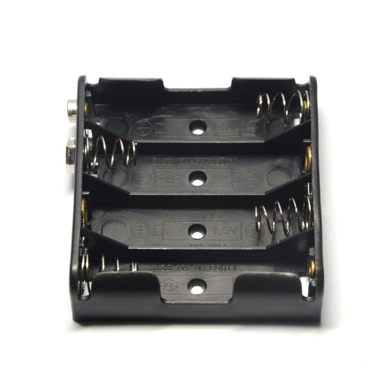 LAMPVPATH 3 Pcs 4 x 1.5V (6V) AA Battery Holder Leads with 3 Pcs 9V I Type Snap Connector Plastic Housing - Image 4